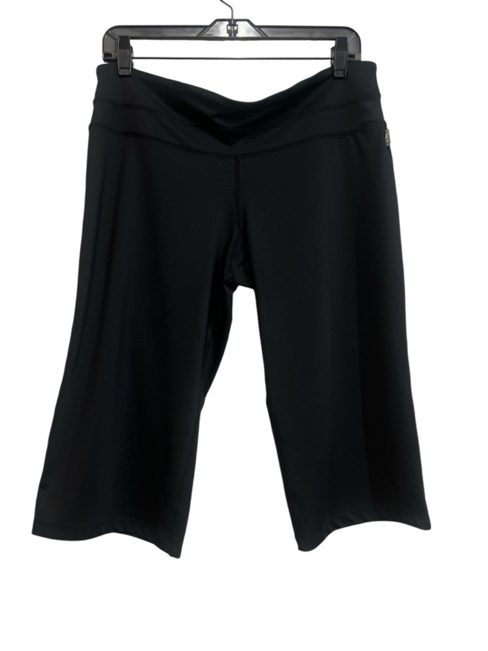 Avia Black V-Waist Athletic Capri Shorts